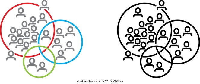 Market Segmentation icon , vector illustration