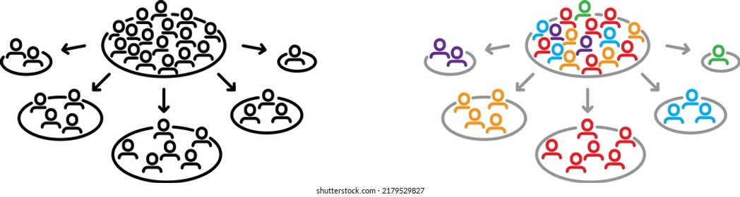 Market Segmentation Icon , Vector Illustration