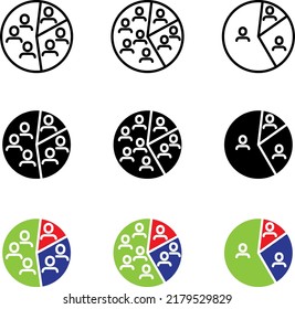 Market Segmentation Icon , Vector Illustration