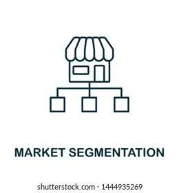 Market Segmentation Outline Icon. Thin Line Concept Element From Content Icons Collection. Creative Market Segmentation Icon For Mobile Apps And Web Usage.