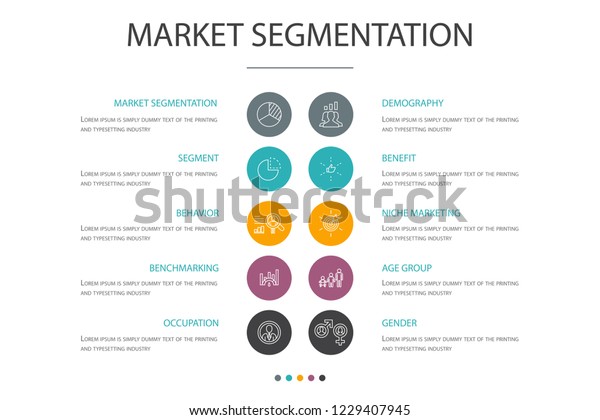 Market Segmentation Presentation Template Cover Layout Stock Vector ...