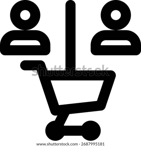 Market Segmentation, Segmenting, Segmentation Outline Icon