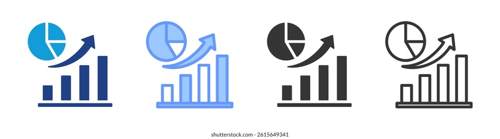 Market Segmentation Tools icon set multiple style collection