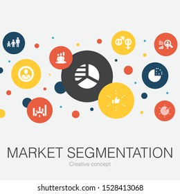 Market Segmentation Trendy Circle Template Simple Stock Vector (Royalty ...