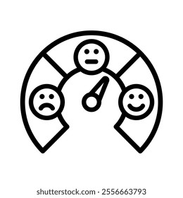 market sentiment icon line vector illustration on white background.