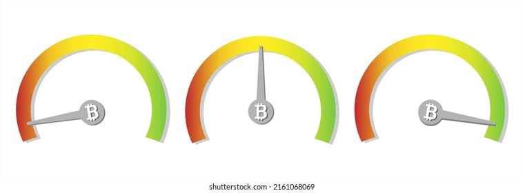 Market sentiment vector. Fear and greed indicator. Finance and investment concept. Online analysis for investment. 
Vector flat illustration on white background