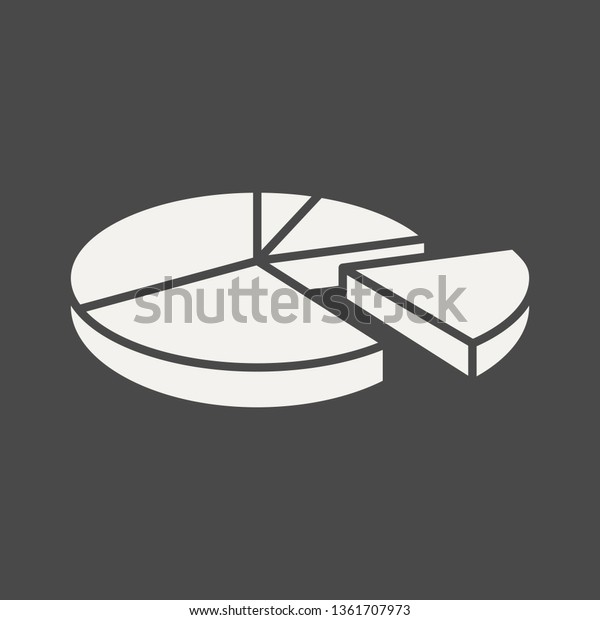 Market share - business icon in flat style.\
Graphic design elements for ad, apps, website,packaging, poster or\
brochure. Vector\
illustration