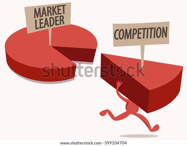 Market Share Competition Stock Vector (Royalty Free) 399104704