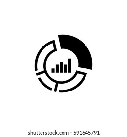 Market Share Icon. Business Concept. Flat Design. Isolated Illustration.