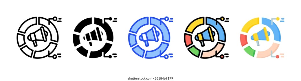 Market Share Icon Collection With Multiple Styles