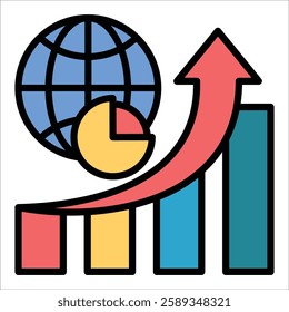 Market Share Icon Element For Design