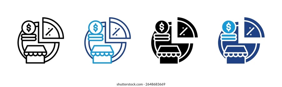 Market Share Icon Element For Design