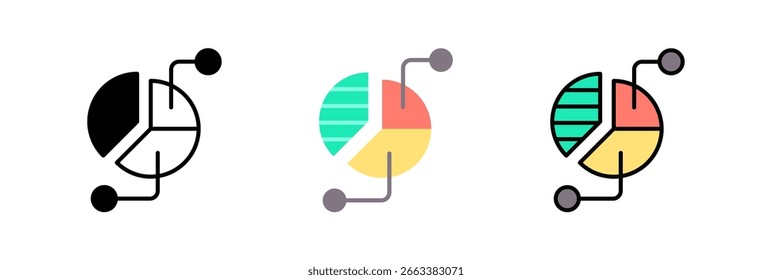 Market Share Icon Element For Design