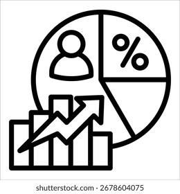Elemento De Ícone De Participação No Mercado Para Design