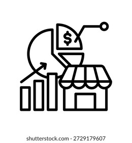 Market Share Icon Line Vector Illustration