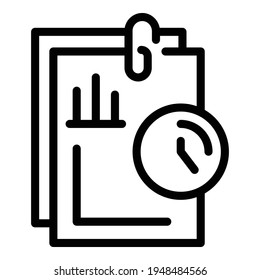 Market share icon. Outline market share vector icon for web design isolated on white background