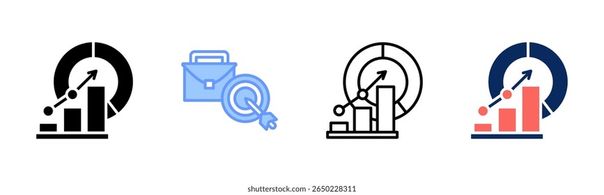 Market Share icon sheet multiple style collection