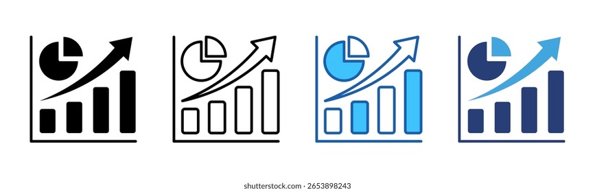 Market Share icon sheet multiple style collection