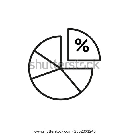 Market share icon Simple thin line flat symbol