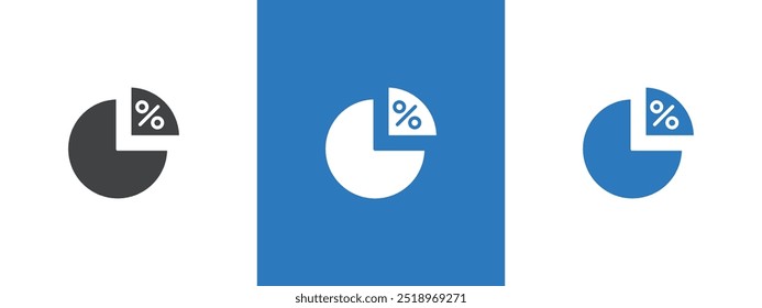 Ilustração da linha fina do ícone de participação de mercado