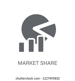 Market Share Icon. Trendy Market Share Logo Concept On White Background From General Collection. Suitable For Use On Web Apps, Mobile Apps And Print Media.