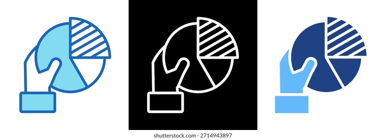 Icono de cuota de mercado Ilustración vectorial triplestyle