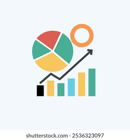 Imagem de arte vetorial do ícone Market Share.