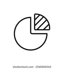 Market share icon vector line logo art