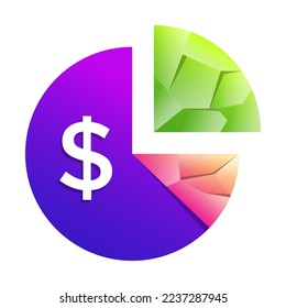 Market share icon vector logo design element