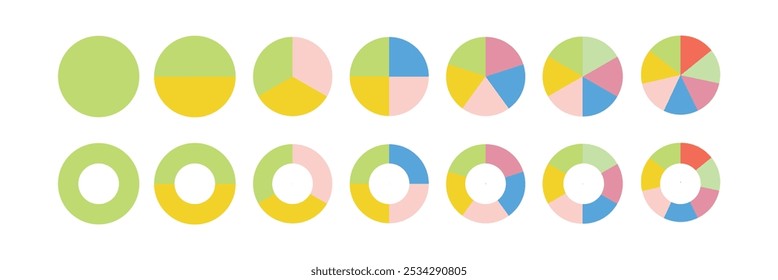 Market share icons vector illustration on isolated background eps 10. pie chart vector illustration eps 10.