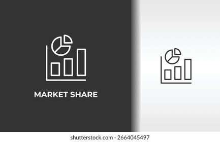 Market Share Vector, Icon Or Logo Sign Isolated Symbol Illustration