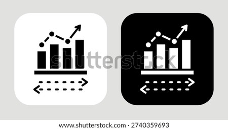 Market Shift Icon In Black and White Glyph Style