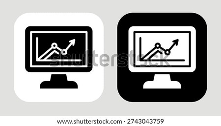 Market Shift Icon In Black and White Glyph Style