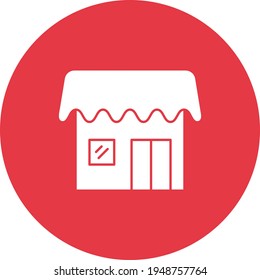 Market, shop, shopping store icon vector image. Can also be used for shopping and ecommerce. Suitable for use on web apps, mobile apps and print media.