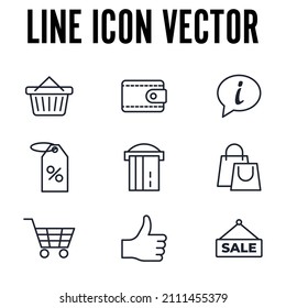 Market Shopping-Elemente setzen Symbol-Vorlage für Grafik- und Web-Design-Sammlung Logo Vektorgrafik