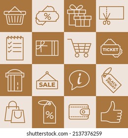 Market Shopping mall set icon symbol template for graphic and web design collection logo vector illustration
