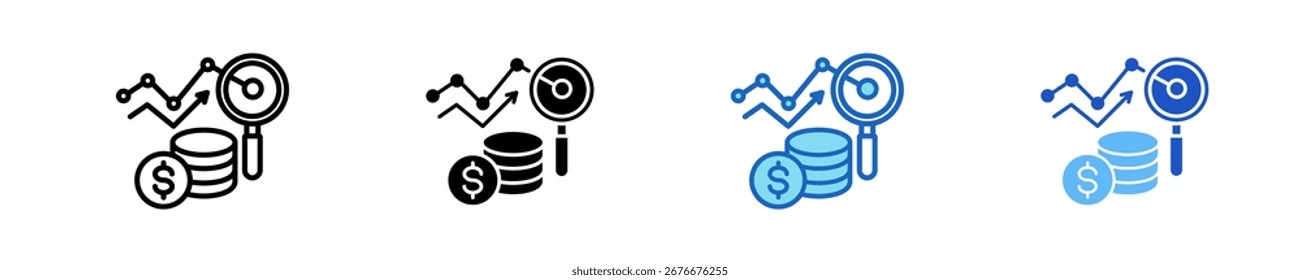 Conjunto de iconos de señal de mercado Colección de estilo múltiple
