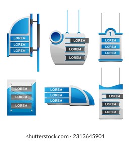 Market Signboards Mockup hanging professional