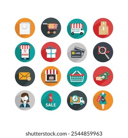 market simple icon sheet eps - 10