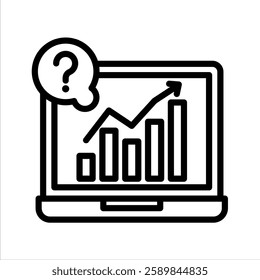 Market Speculation Line Vector Illustration On White Background.