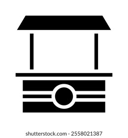 Market stall icon. Concept of business, trade, and commerce.