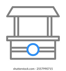 Market stall icon. Concept of local business, trade, and retail.