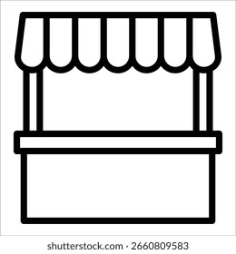 Market Stall Icon Element For Design