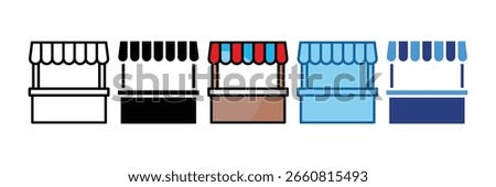 Market Stall Icon Element For Design
