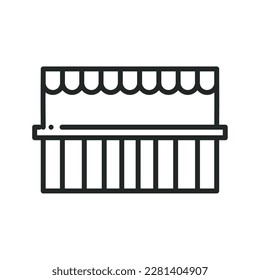 market stall line isolated icon design