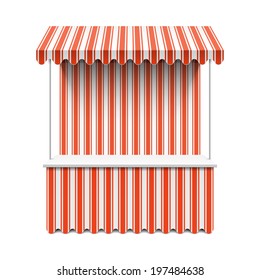 Market stall. Vector.