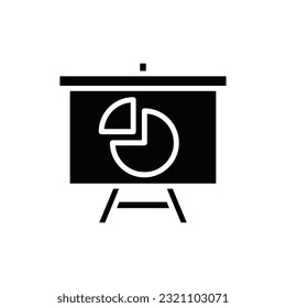 Market Statistic Filled Icon Vector Illustration