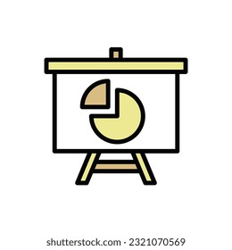 Ilustración de vectores de iconos de estadísticas de mercado