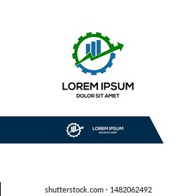 Market Statistic Report Logo Template Design eps 10