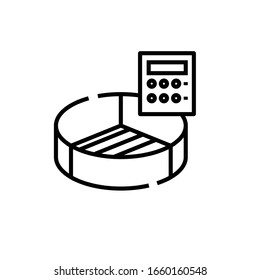 Market statistics line icon, concept sign, outline vector illustration, linear symbol.